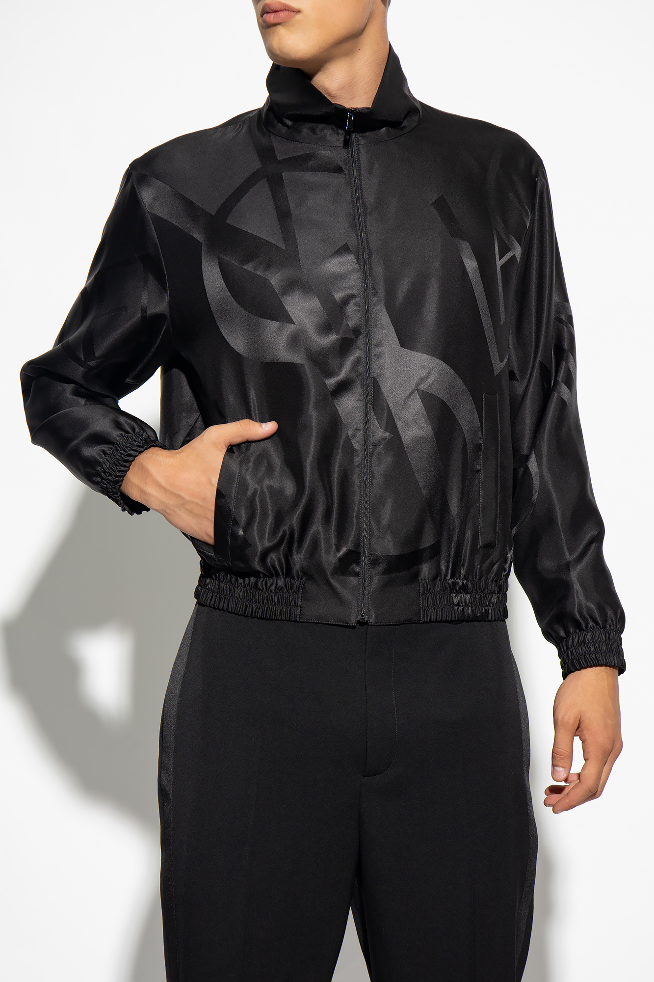 Saint Laurent Silk jacket with logo | Men's Clothing | Vitkac